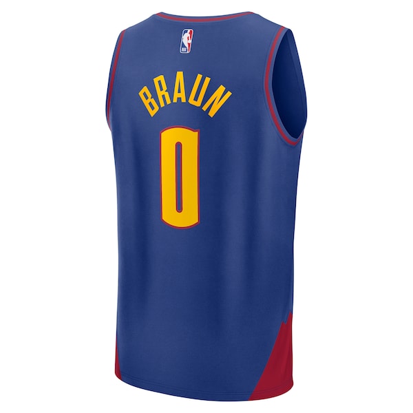 Christian Braun Denver Nuggets Fast Break Replica Player Jersey - Statement Edition - Blue - Image 3