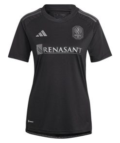 Alternative view of Nashville SC adidas Women's 2024 Man In Black Kit Replica Custom Jersey - Black
