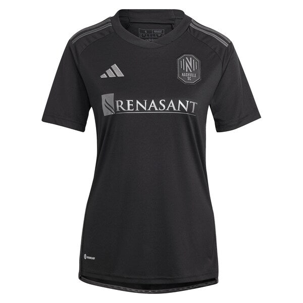 Nashville SC adidas Women's 2024 Man In Black Kit Replica Custom Jersey - Black - Image 2