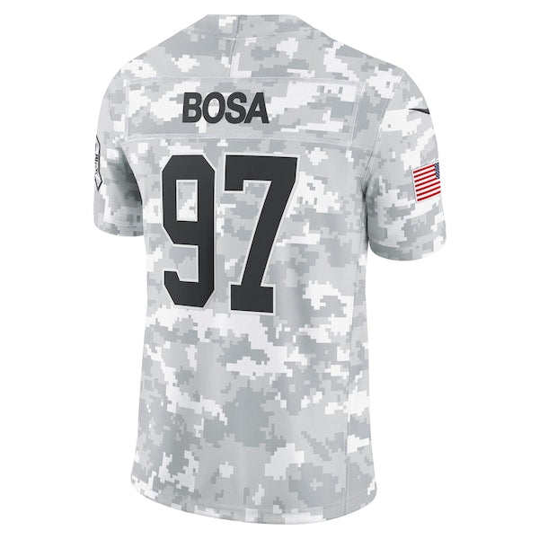 Nick Bosa San Francisco 49ers Nike 2024 Salute to Service Limited Jersey - Arctic Camo - Image 3