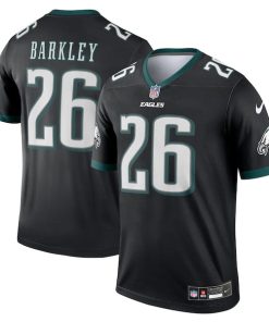 Alternative view of Saquon Barkley Philadelphia Eagles Nike  Legend Player Performance Top - Black/Green/Kelly Green