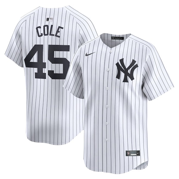 Gerrit Cole New York Yankees Nike Home Limited Player Jersey - White/Gray - Image 2