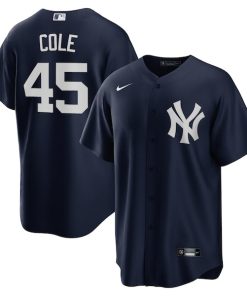 Alternative view of Gerrit Cole New York Yankees Nike Alternate Replica Player Name Jersey - Navy/White