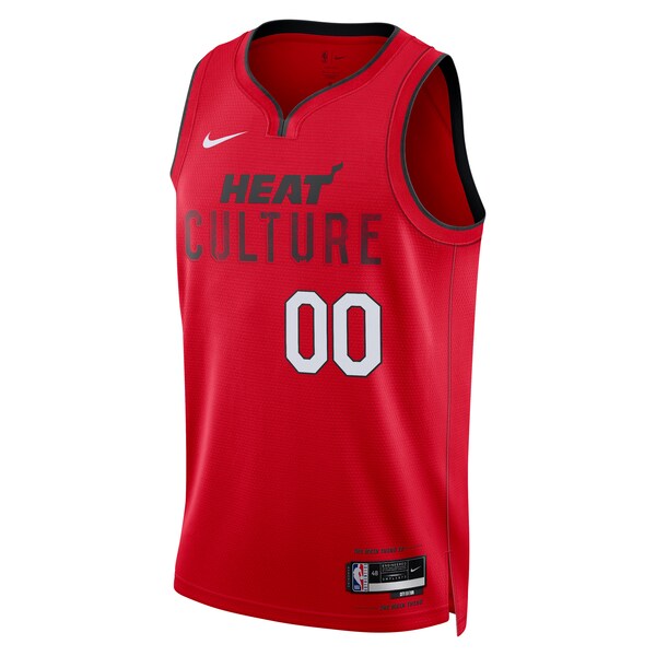 Miami Heat Nike Unisex 2024/25 Custom Swingman Jersey - City Edition - Red - Image 2