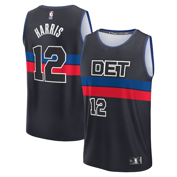 Tobias Harris Detroit Pistons Youth Fast Break Player Jersey - Statement Edition - Black