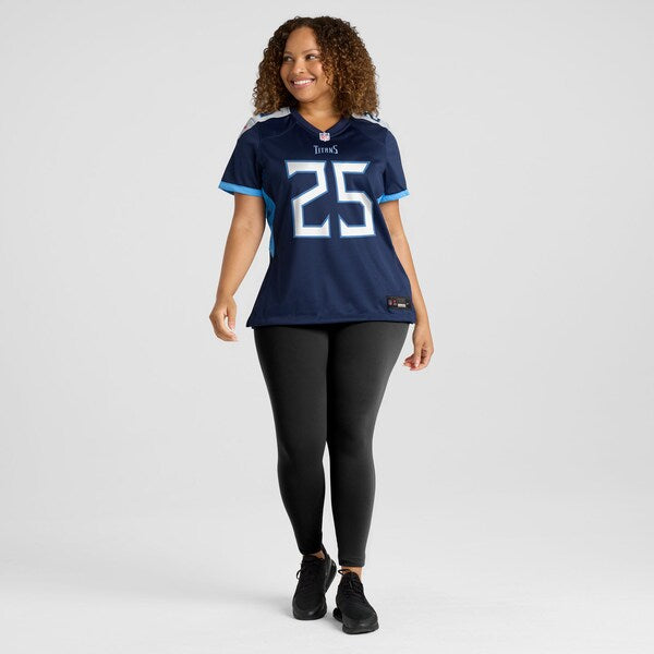 Xavier Woods Tennessee Titans Nike Women's Team Game Jersey - Navy - Image 6