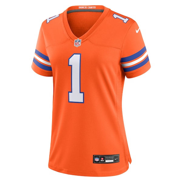 Jason Elam Denver Broncos Nike Women's Mile High Collection 1977 Throwback Retired Player Game Jersey - Orange - Image 2