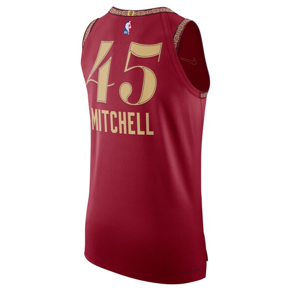 Nike Donovan Mitchell Cleveland Cavaliers Authentic Jersey - City Edition - Wine - Image 3
