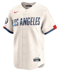 Alternative view of Los Angeles Dodgers Nike 2024 City Connect Limited Jersey - Cream