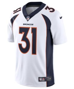 Alternative view of Justin Simmons Denver Broncos Nike Vapor Limited Jersey - White