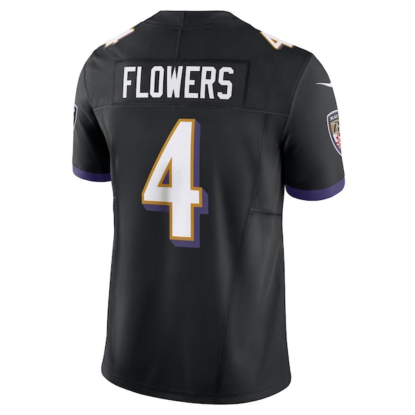 Zay Flowers Baltimore Ravens Nike Alternate Vapor F.U.S.E. Limited Jersey - Black - Image 3