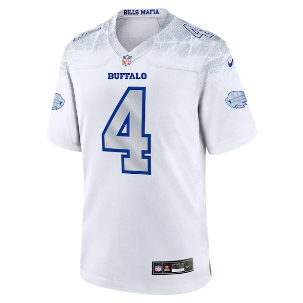 James Cook III Buffalo Bills Nike 2025 Rivalries Collection Game Jersey - White - Image 2