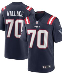 Caedan Wallace New England Patriots Nike  Game Jersey -  Navy
