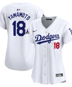 Yoshinobu Yamamoto Los Angeles Dodgers Nike Women's 2024 World Series Champions Home Limited Player Jersey - White