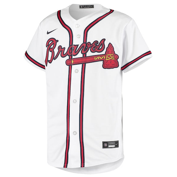 Atlanta Braves Nike Youth Home Replica Team Jersey - White - Image 2
