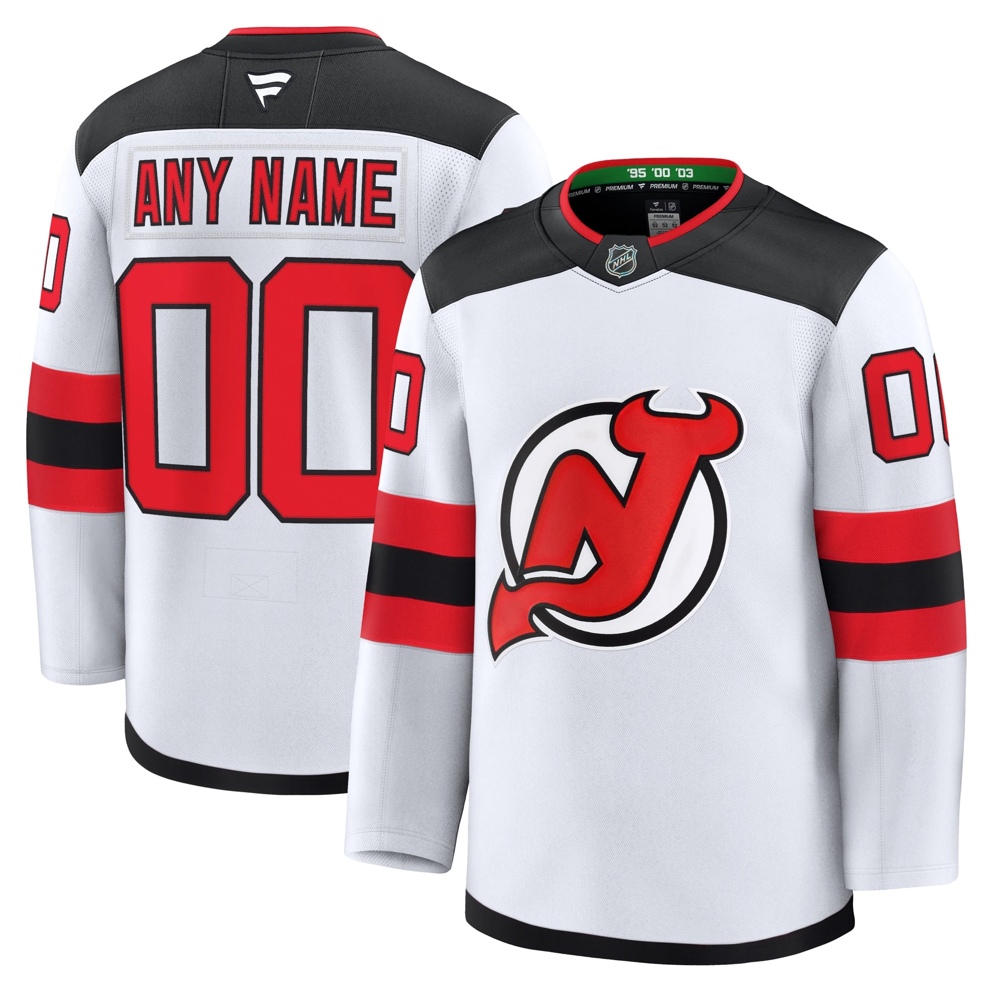 New Jersey Devils Alternate Premium Custom Jersey - Black/Red/White - Image 8