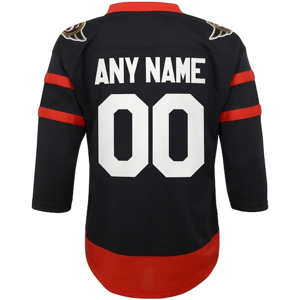 Ottawa Senators Youth Home Replica Custom Jersey - Black - Image 3