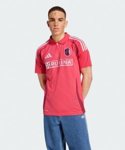 Alternative view of St. Louis City SC adidas 2025 Forever CITY Red Replica Jersey - Red