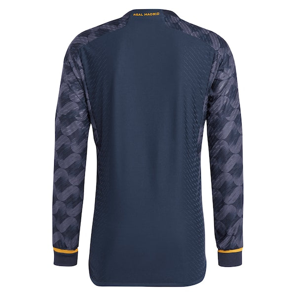 Los Merengues adidas 2023/24 Away Long Sleeve Replica Jersey - Navy - Image 3