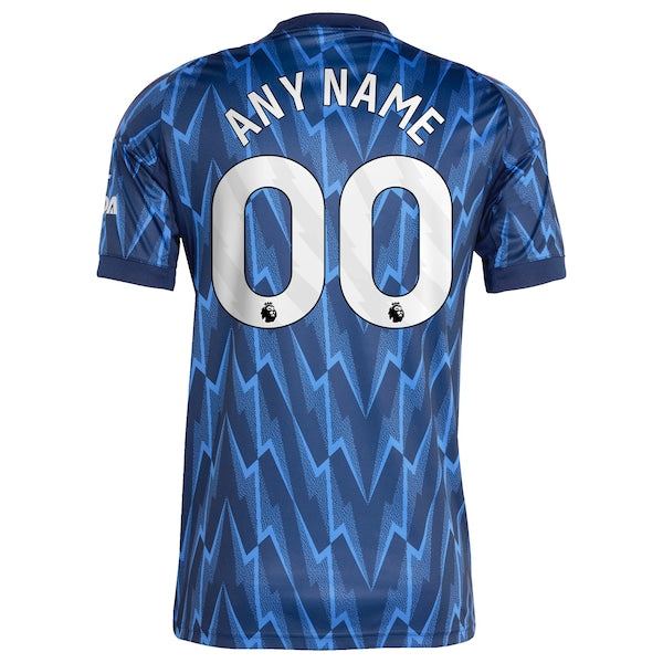 Arsenal adidas 2025/26 Away Replica Custom Jersey - Blue/Red - Image 4