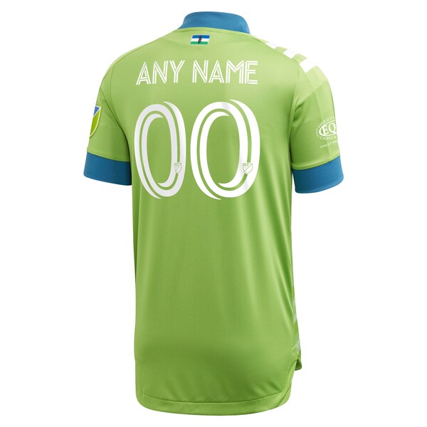 Seattle Sounders FC adidas 2021 Primary Authentic Custom Jersey - Green - Image 3
