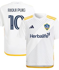 Riqui Puig LA Galaxy adidas Youth 2024 Angeleno Kit Replica Player Jersey - White