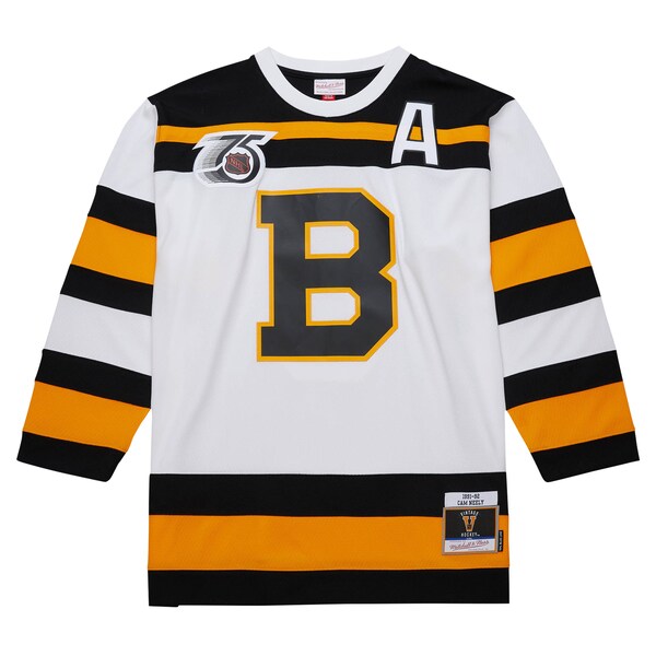 Cam Neely Boston Bruins 1991/92 Alternate Captain Blue Line Player Jersey - White - Image 3