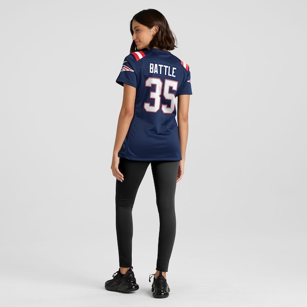 Miles Battle New England Patriots Nike Women's Game Jersey - Navy - Image 5