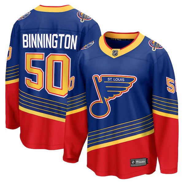 Jordan Binnington St. Louis Blues Breakaway Jersey - Royal/White/Blue - Image 2