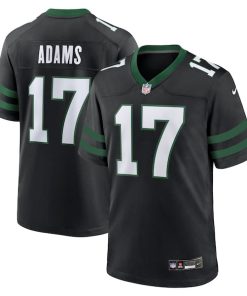 Alternative view of Davante Adams New York Jets Nike Alternate Game Jersey - Legacy Black/White