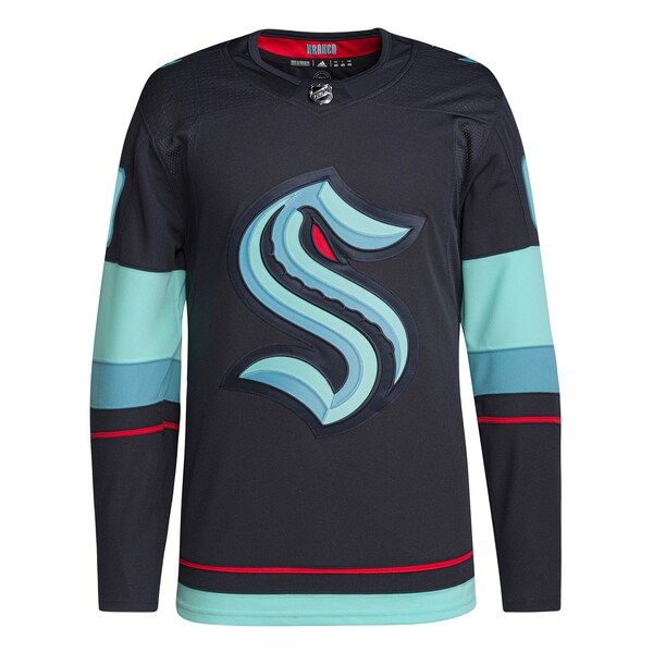 Seattle Kraken adidas Home Primegreen Authentic Custom Jersey - Navy - Image 2