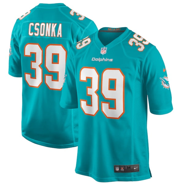 Larry Csonka Miami Dolphins Nike Game Retired Player Jersey - Aqua/White - Image 2