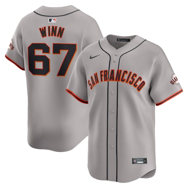 Keaton Winn San Francisco Giants Nike Away Limited Player Jersey - Gray/Cream - Image 2