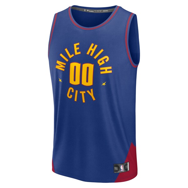 Denver Nuggets Youth Fast Break Custom Replica Jersey - Blue - Statement Edition/Navy - Image 3