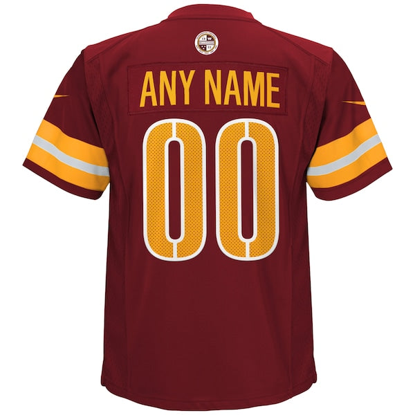 Washington Commanders Nike Youth Game Custom Player Jersey - Burgundy - Image 3
