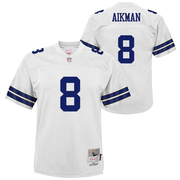 Troy Aikman Dallas Cowboys Youth 1992 Legacy Jersey - White/Navy