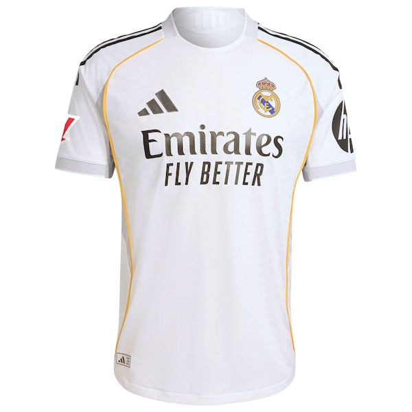 Los Merengues adidas 2025/26 Home Authentic Custom Jersey - White/Blue - Image 3