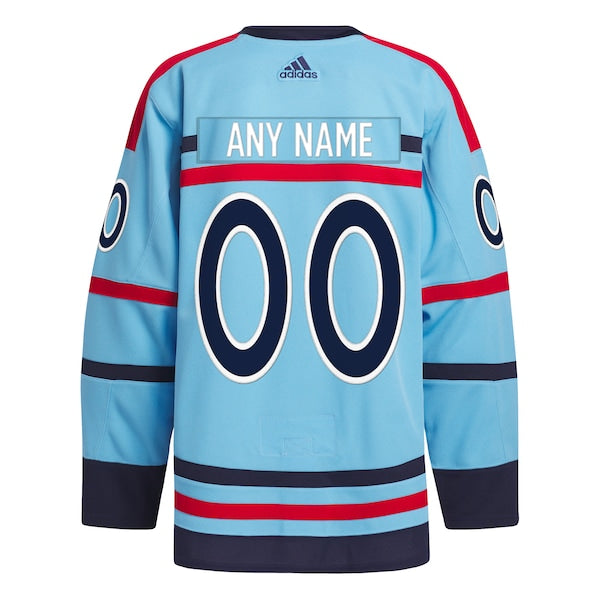 Winnipeg Jets adidas Anniversary Primegreen Authentic Custom Jersey - Light Blue - Image 3