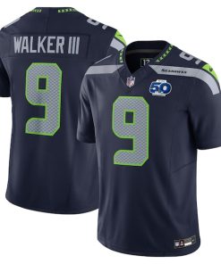 Kenneth Walker III Seattle Seahawks Nike Team 50th Season Vapor F.U.S.E. Limited Jersey - College Navy/Royal