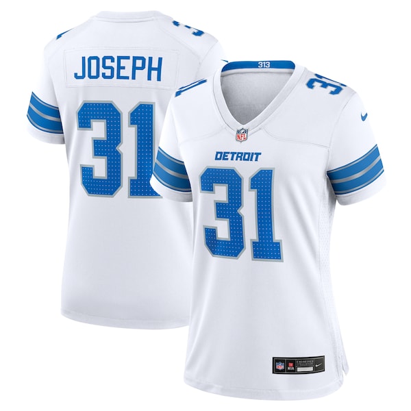 Kerby Joseph Detroit Lions Nike Women's Game Jersey - White/Blue