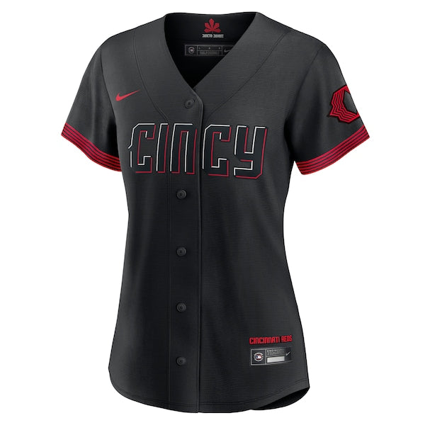 Ken Griffey Jr. Cincinnati Reds Nike Women's 2023 City Connect Replica Player Jersey - Black - Image 2