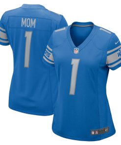 Number 1 Mom Detroit Lions Nike Women's Game Jersey - Blue
