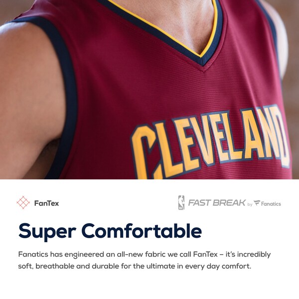 Darius Garland Cleveland Cavaliers Youth Replica Fast Break Jersey Wine - Icon Edition - Image 6