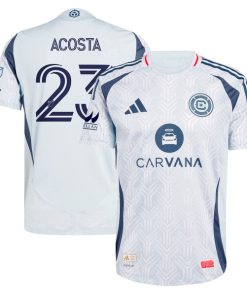 Kellyn Acosta Chicago Fire adidas 2025 The Municipal Kit Authentic Player Jersey - Light Blue