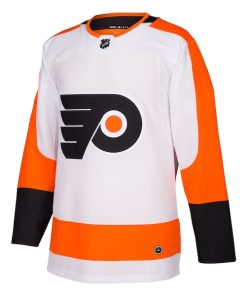Alternative view of Philadelphia Flyers adidas Away Authentic Blank Jersey - White