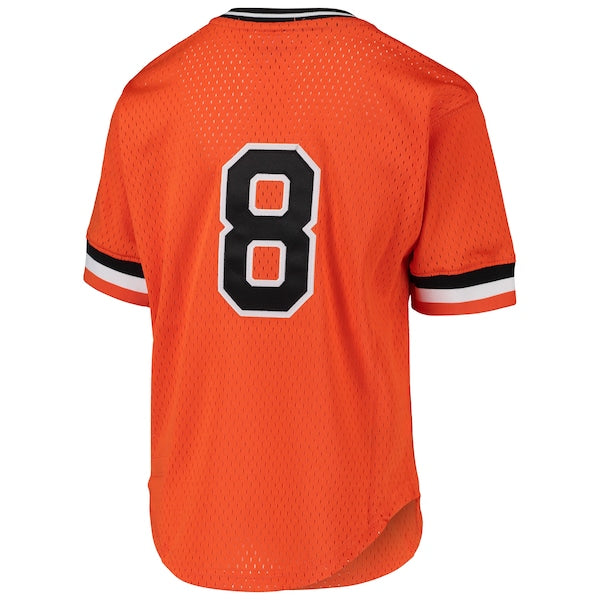 Cal Ripken Jr. Baltimore Orioles Youth Cooperstown Collection Mesh Batting Practice Jersey - Orange - Image 3