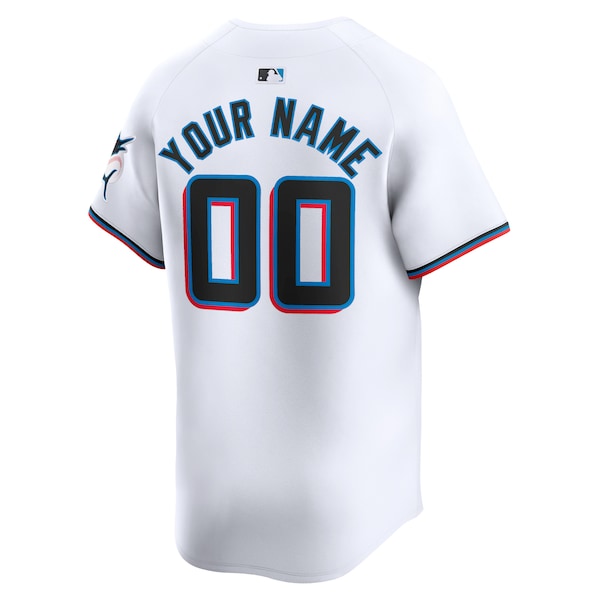 Miami Marlins Nike Youth Home Limited Custom Jersey - White - Image 3