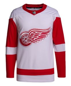 Alternative view of Detroit Red Wings adidas Men's Away Primegreen Authentic Jersey - White