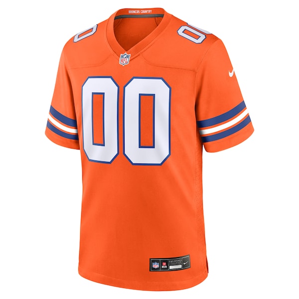 Denver Broncos Nike Mile High Collection 1977 Throwback Custom Game Jersey - Orange - Image 2