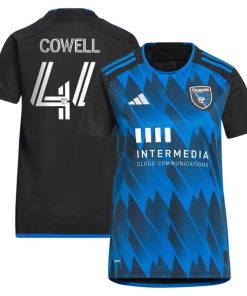 Cade Cowell San Jose Earthquakes adidas Women's 2023 Active Fault Jersey Replica Jersey - Blue
